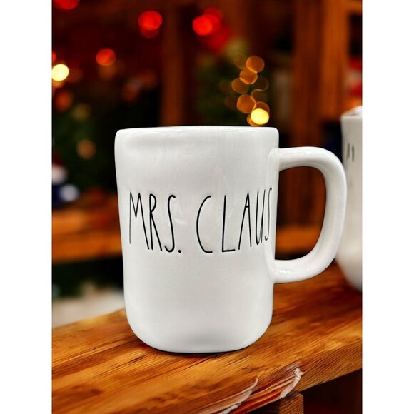 Rae Dunn Set of Christmas Mugs Mr. Claus, Mrs. Claus Artisan Collection - Picture 3 of 11